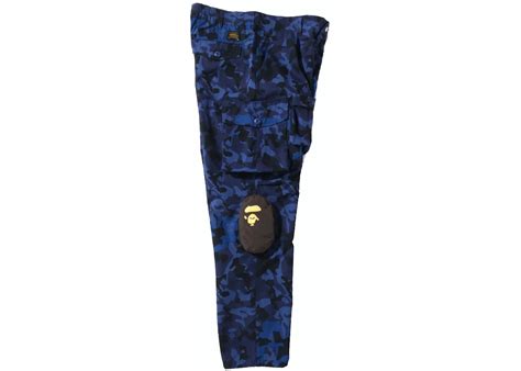 BAPE Sand Camo Multi Pocket Wide Fit Pants Navy Men's - SS22 - US