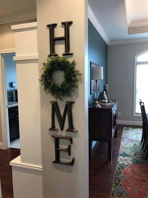 home decor, letter decor, H O M E , use a wreath as the O, diy, decor, signs, love, rustic ...