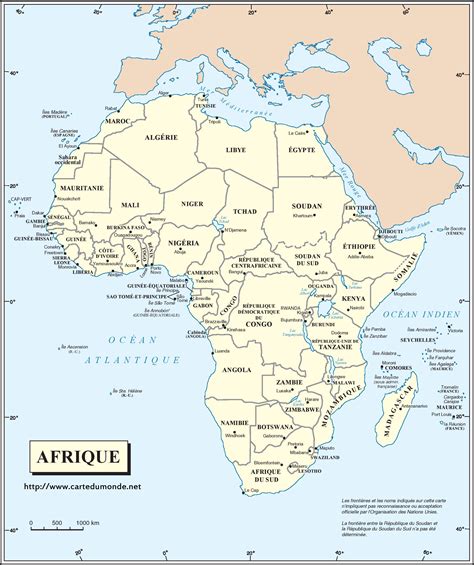 Carte Afrique , Carte du monde