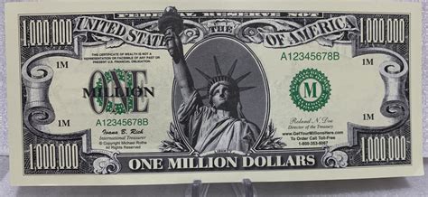 * Statue Of Liberty Million Dollars Lot Of 2-1,000,000 Novelty Dollar Bills | eBay