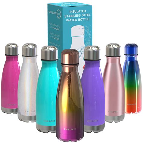 2 Pack Stainless Steel Water Bottle for Kids School: 12 oz Double Wall ...