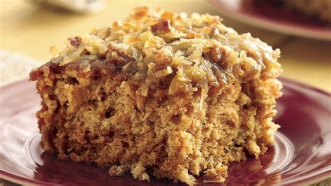 Applesauce Oatmeal Cake with Broiled Coconut Topping recipe from Betty Crocker