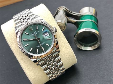 Rolex Datejust 36mm Mint Green Dial Steel Jubilee for $15,127 for sale ...