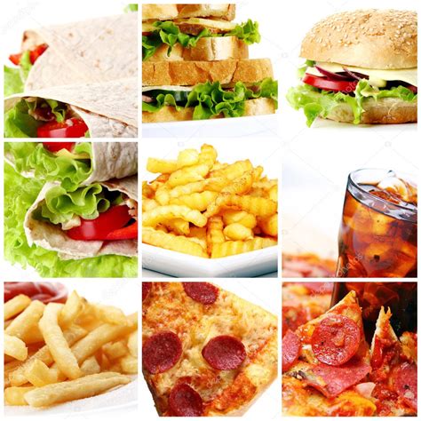 Fast Food Collage — Stock Photo © yekophotostudio #5974413