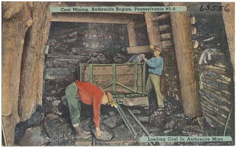 Coal mining, Anthracite Region, Pennsylvania. Loading coal in ...