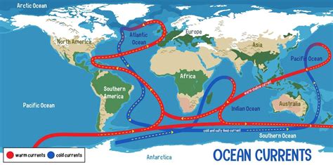 corrientes oceánicas en el fondo del mapa del mundo 2672757 Vector en Vecteezy