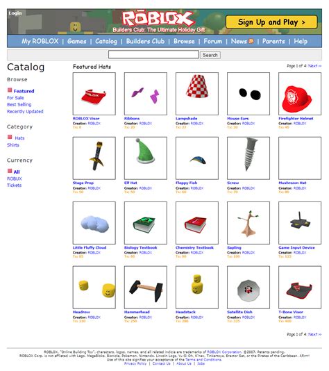 Roblox in 2007 - Web Design Museum