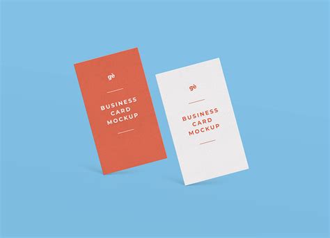 Free Vertical Business Card PSD Mockup - Good Mockups