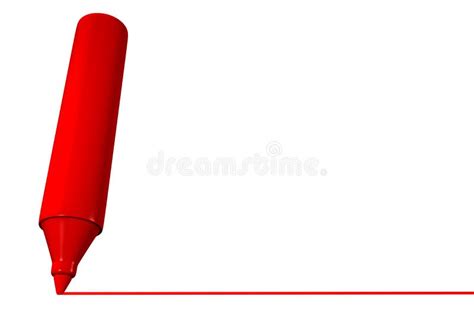 Red marker drawing line stock illustration. Illustration of supply ...