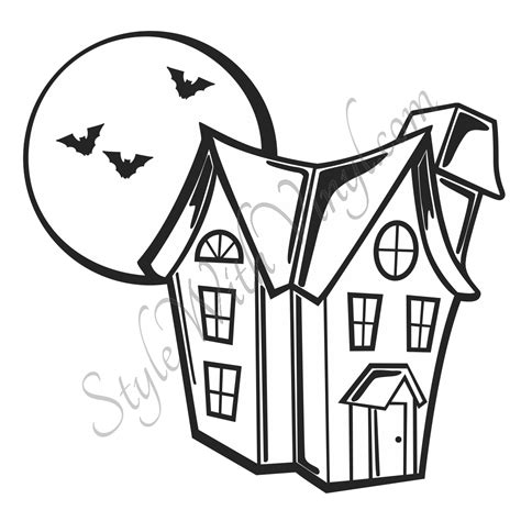 Simple Haunted House Drawing | Free download on ClipArtMag