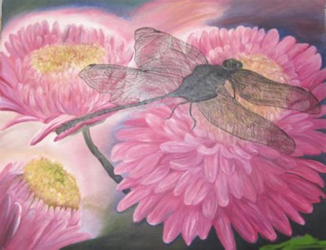 Whimsical Dragonfly Painting by Polly Berlin - Fine Art America