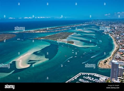 Southport Broadwater Gold Coast Queensland Australia aerial view ...