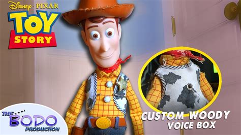 Toy Story Custom Talking Movie Accurate Sheriff Woody Deluxe Caixa De Som Pull-string Voice Box ...