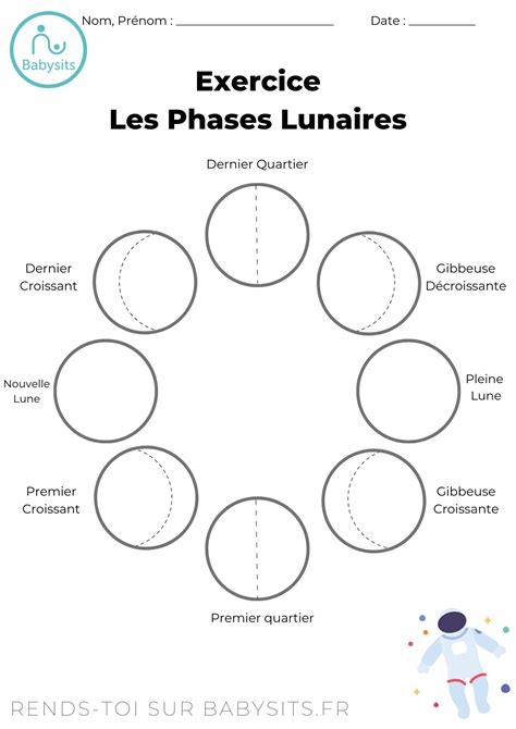 Activité pour Enfants | Apprendre les Phases Lunaires en s’amusant