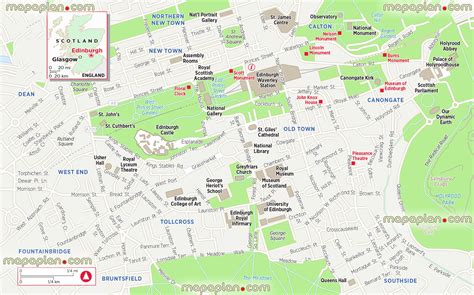 Edinburgh top tourist attractions map - Royal Mile attractions list ...