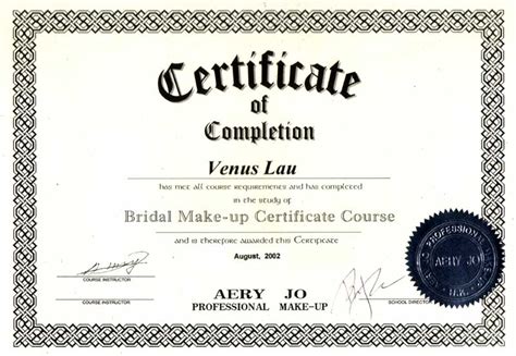 Certificate For Makeup Artist - Mugeek Vidalondon