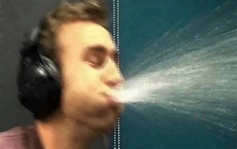 Spitting Water Meme - Captions Beautiful