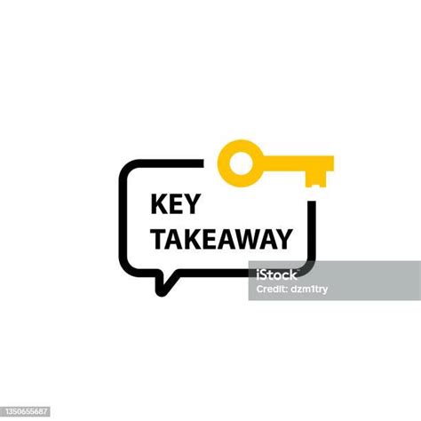 Key Takeaway Speech Bubble Icon Stock Illustration - Download Image Now ...