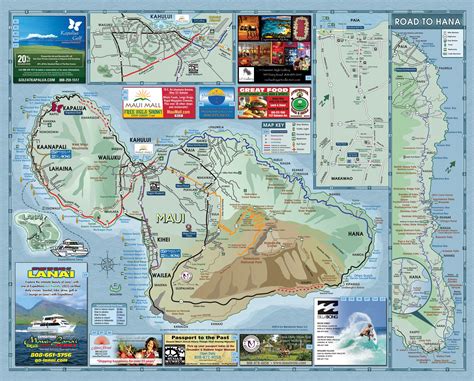 Road to Hana Map B | Trip to maui, Maui map, Maui travel