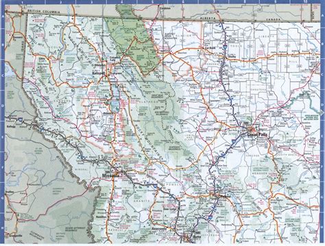 Montana Road Map With Cities - California State Map