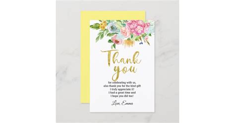 flower, floral thank you card | Zazzle