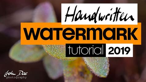 Signature Watermark Tutorial 2019 – create one-click Vector Watermarks in Photoshop and ...