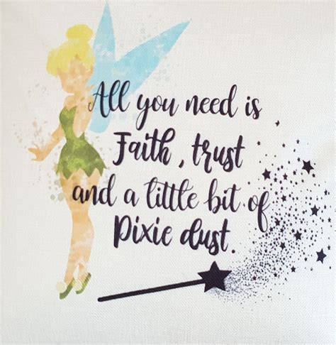 Tinkerbell Fairy Inspired Quote All You Need is Faith - Etsy