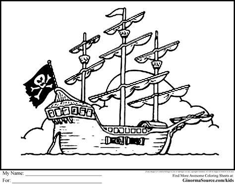 15 Printable Pirate Ships Coloring Pages Ship Coloring Pages Cartoon ...