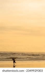 Child Running On Beach Sunset Golden Stock Photo 2349929303 | Shutterstock