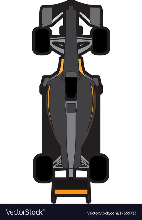 Top view of a racing car Royalty Free Vector Image