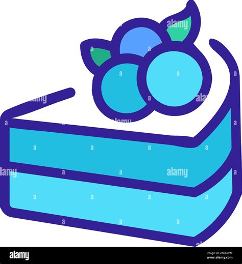 blueberry pie icon vector outline illustration Stock Vector Image & Art ...