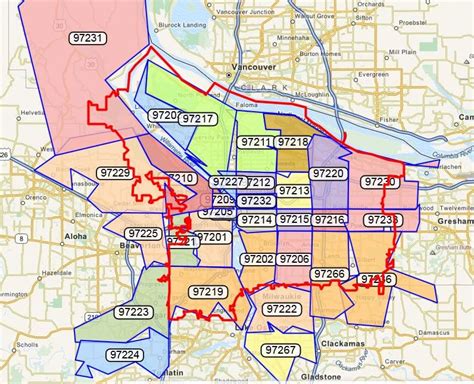 A Complete List of Portland ZIP Codes and Map - Bklyn Designs