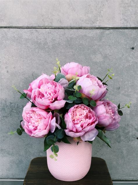 Pink Peony Silk Arrangement - The Lush Lily - Brisbane & Gold Coast Florist Flower Delivery ...