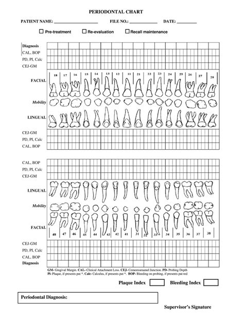 Periodontal Chart - Fill and Sign Printable Template Online | US Legal ...