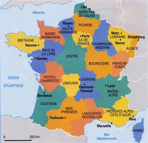 France Map With Regions - Best Map of Middle Earth