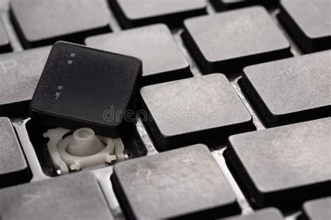 A Broken Old Laptop Keyboard Close Up Stock Image - Image of broken ...