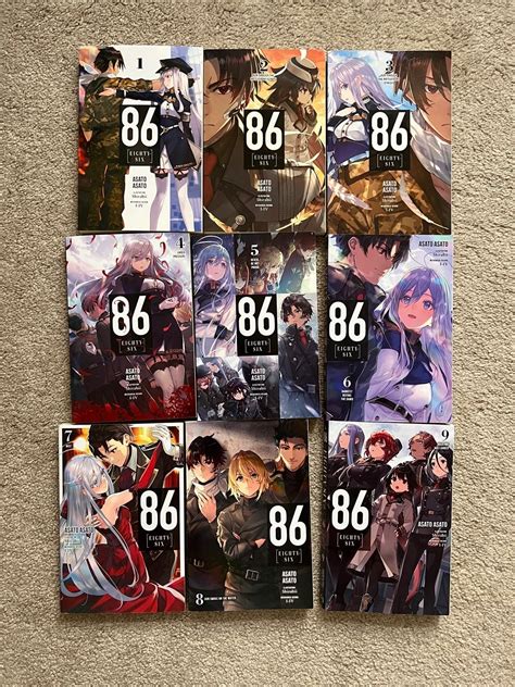 86 Eighty Six Light Novel Book Lot Set of Volumes 1 2 3 4 5 6 7 8 9 ...