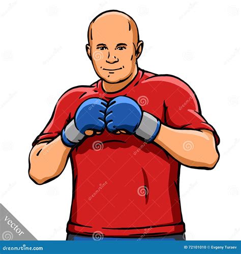 Funny Cartoon Cool MMA Fighter Illustration | CartoonDealer.com #72101010