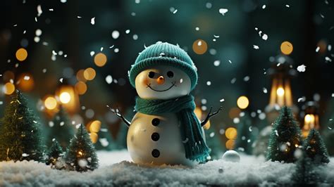 Snowman Christmas 4K #5531n Wallpaper PC Desktop