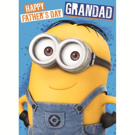 Happy Fathers Day Grandad Minions Card (DEF04) - Character Brands