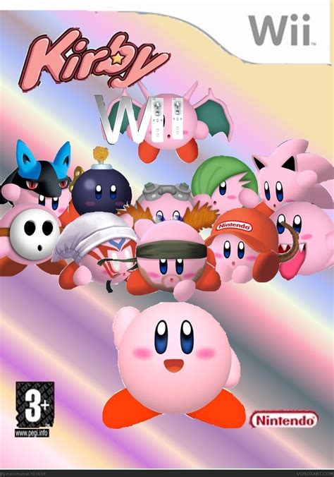 Viewing full size Kirby Wii box cover