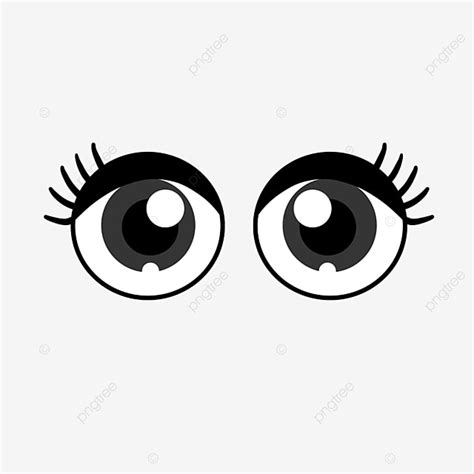 Cute Animal Eyes Clipart PNG Images, Cute Cartoon Eyes Clipart Black And White Anime Eyes, Eye ...