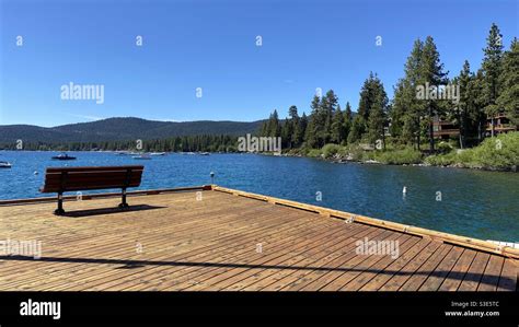 View of Lake Tahoe scenery from deck Stock Photo - Alamy