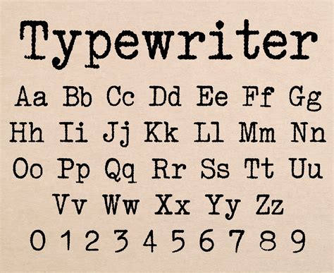 Typewriter Font Type Font American Typewriter Font Old Typewriter Font ...