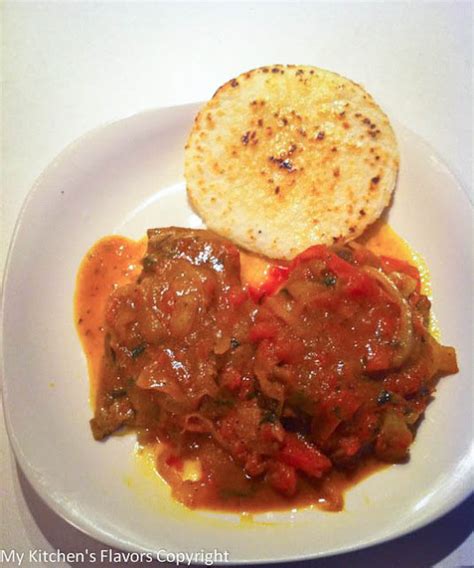 Bistec de Higado ( Colombian Liver Steak in onion-tomato sauce)