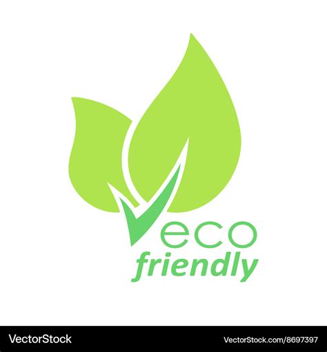 Eco friendly green leaves logo Royalty Free Vector Image