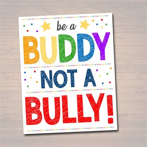 Anti Bully Poster Set - No Bullying Prevention Signs School Office Art | Counselors office decor ...