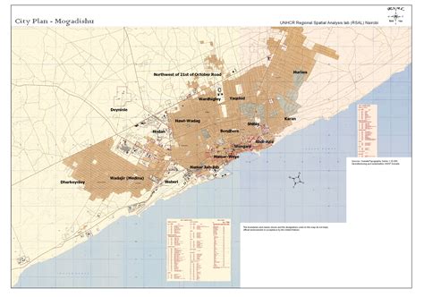 City Plan Mogadishu (UNHCR), Somalia Map | Understanding Horn of Africa