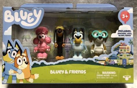 NEW Bluey and Friends SNICKERS COCO BLUEY HONEY 4pc Action Figure Toy ...