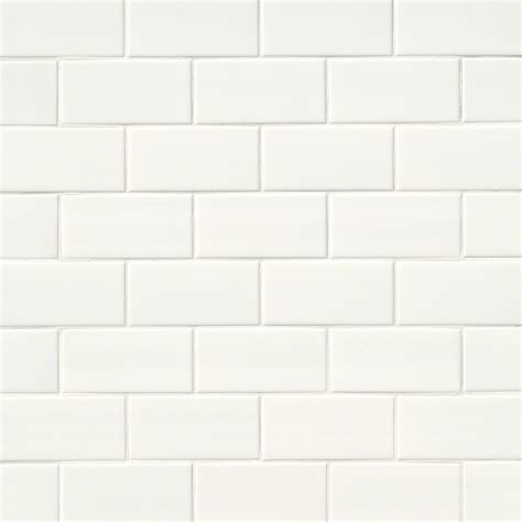 White Ceramic Subway Tile 3x6 - MSI Backsplash Tile